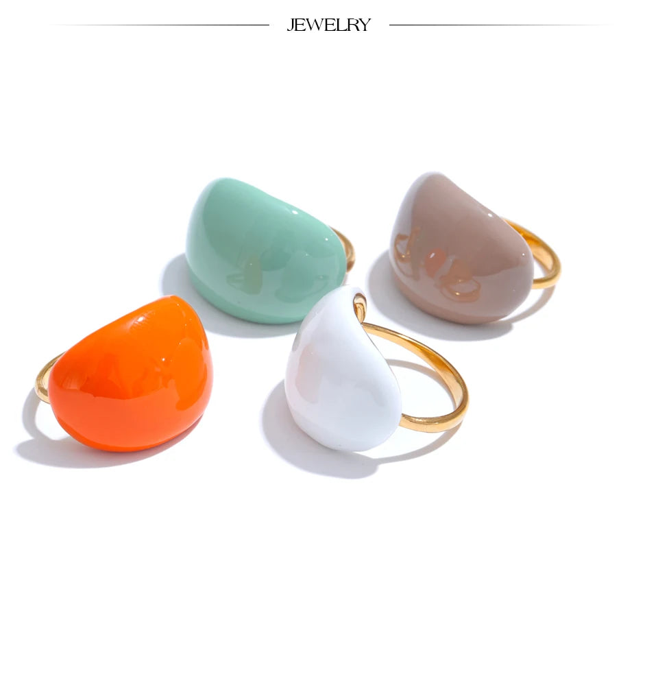 MultiColor Enamel Waterproof Ring