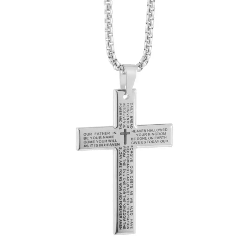 Christian Bible Cross Chain Necklace