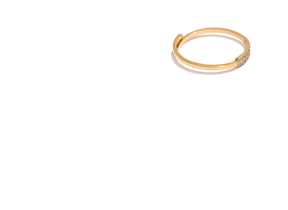 Thin CZ Adjustable Ring
