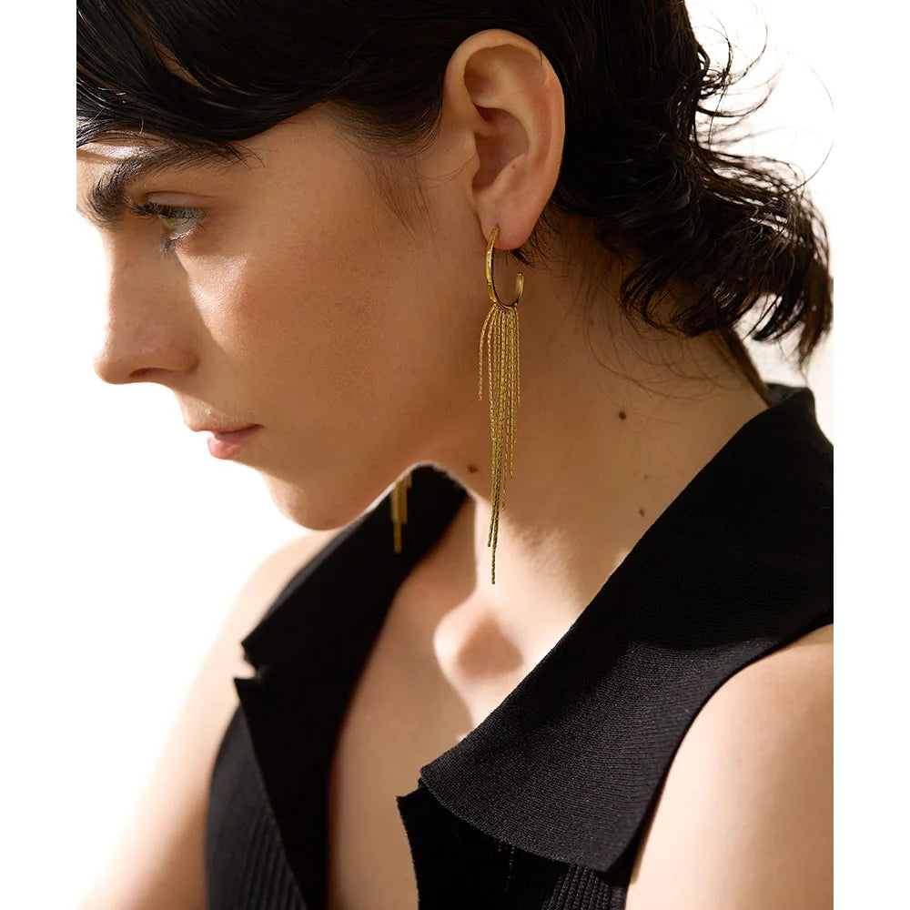 Long Tassel Drop Dangle Earrings