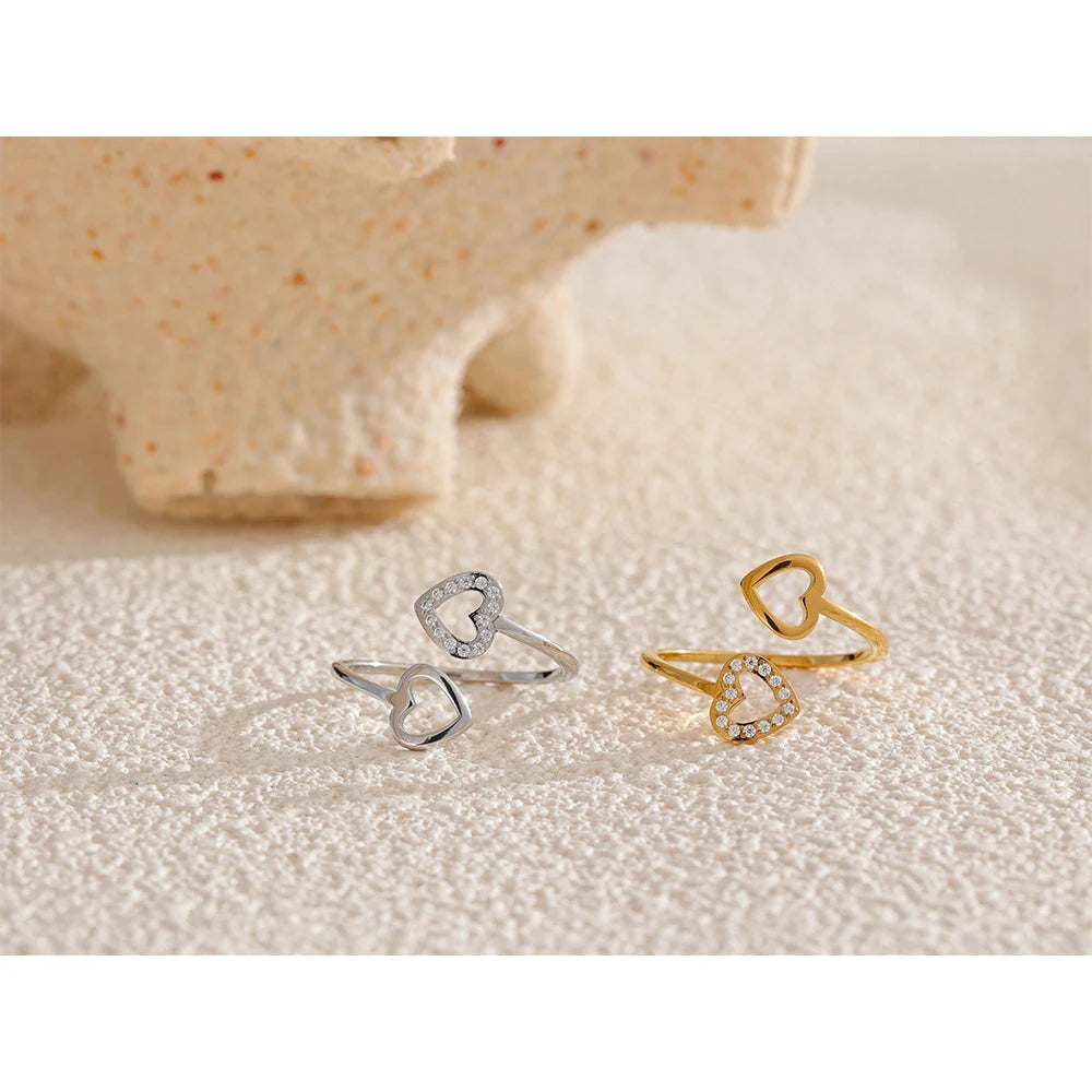 Heart Hollow Adjustable Ring