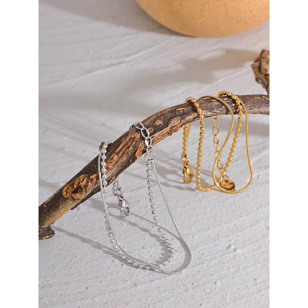 Double Layer Stainless Steel Bracelet