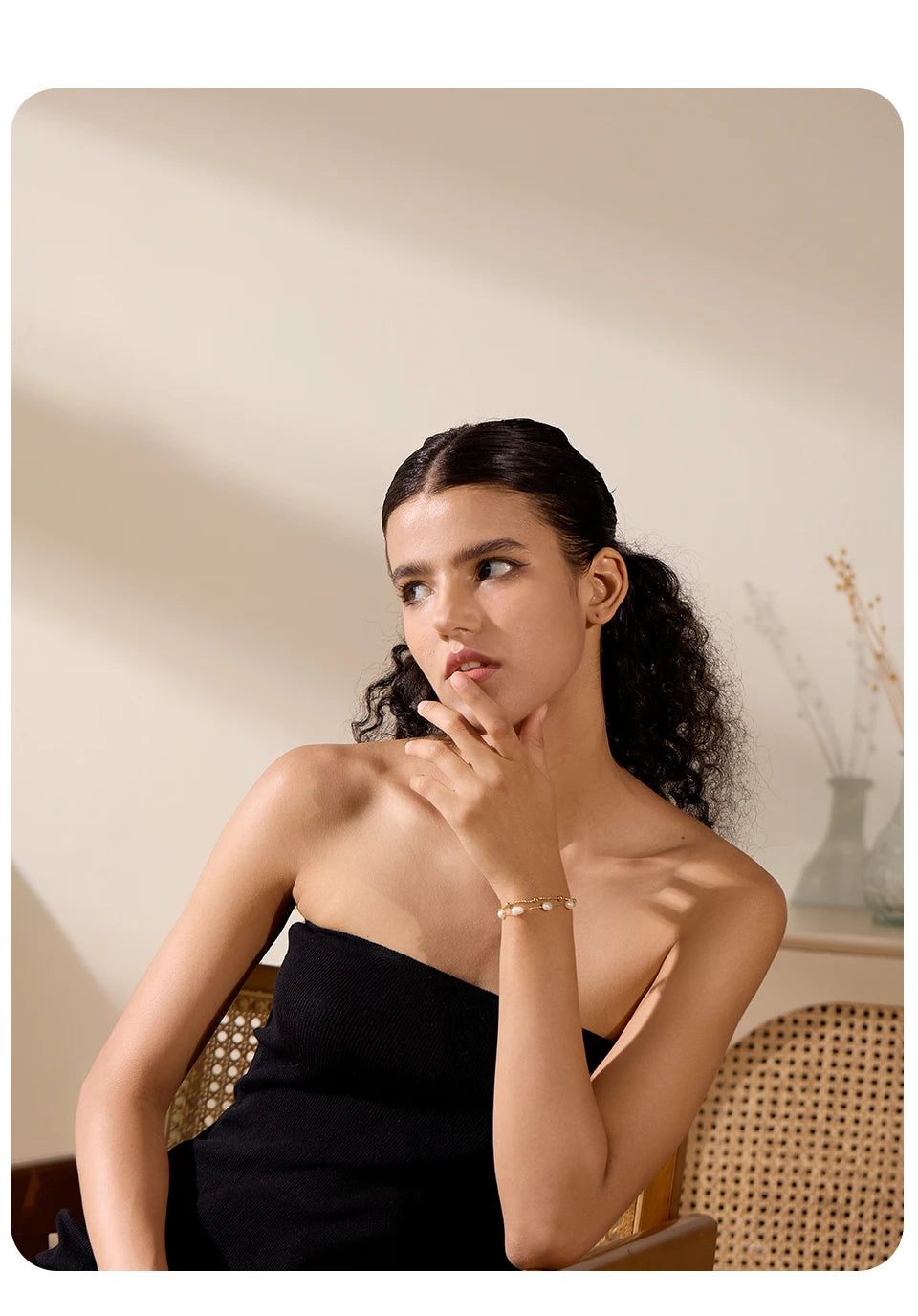 Double Layer Chain Charm Bracelet Bangle