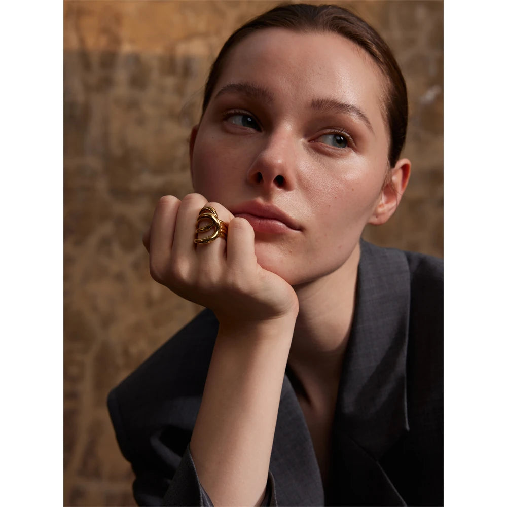Unique Design Geometric Unusual Ring