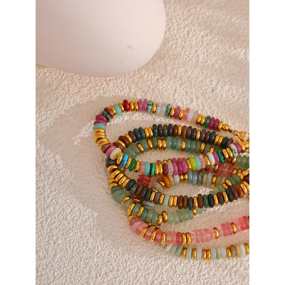 Natural Stone Beads Chain Handmade Bracelet