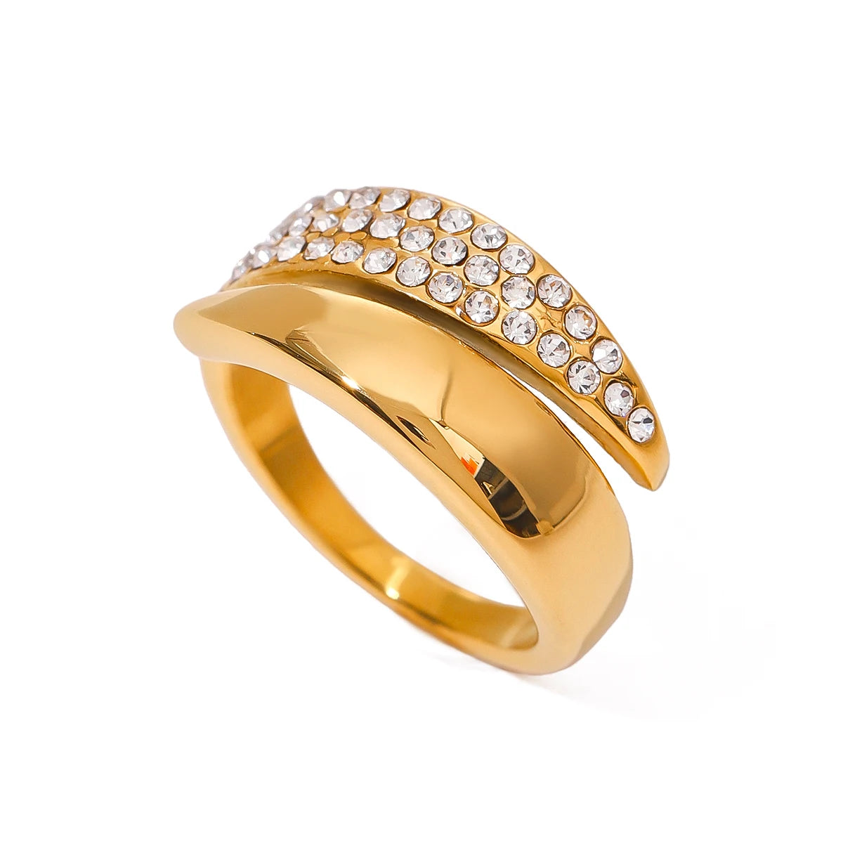 Cubic Zirconia Open-end Rings