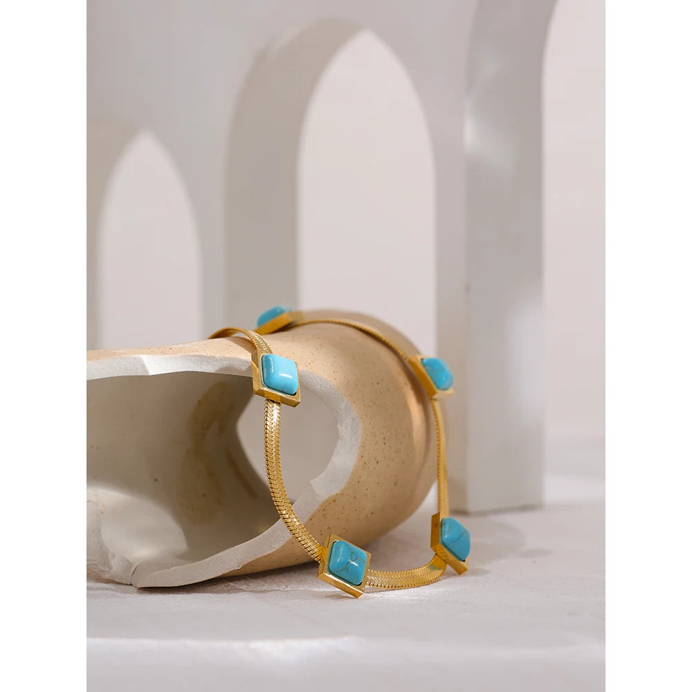 Turquoise Snake Chain Necklace