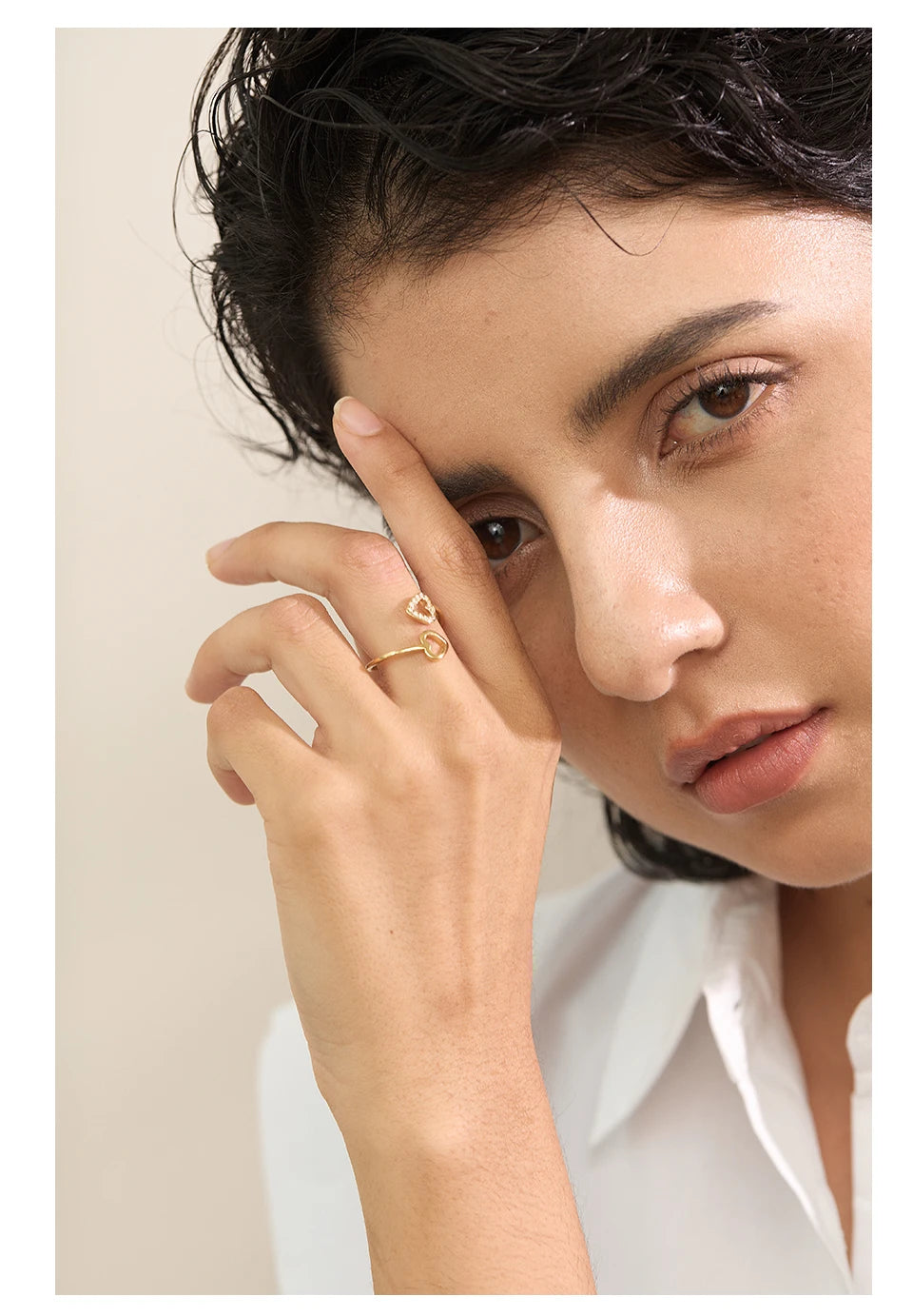 Heart Hollow Adjustable Ring