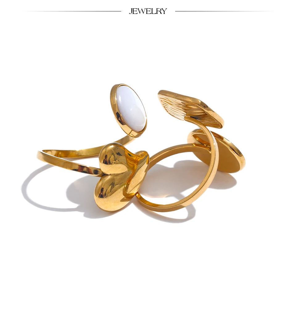 Heart Love Square Opening Ring
