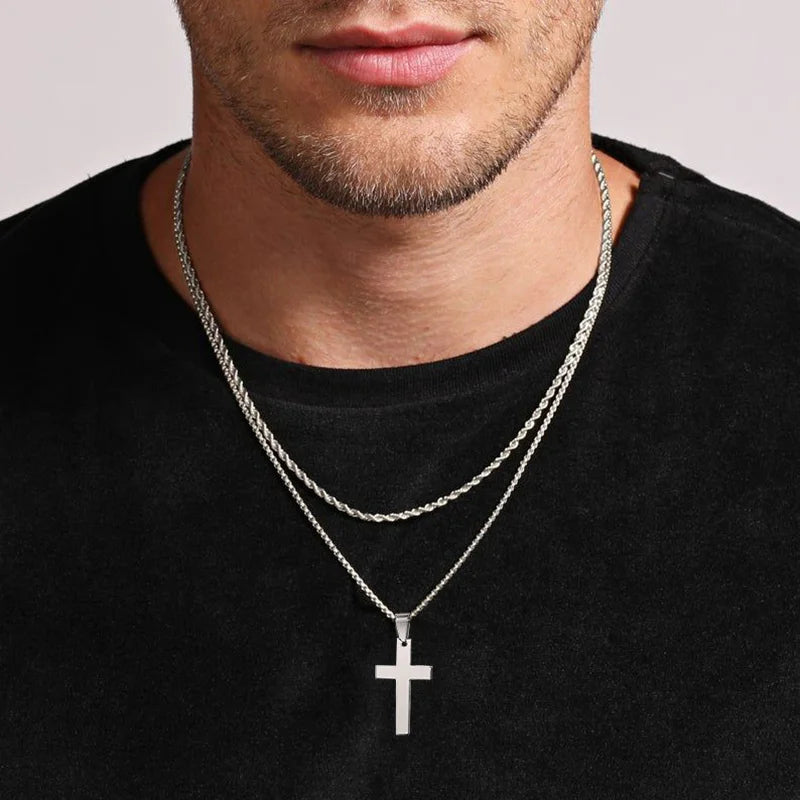 Waterproof Cross Necklaces for Men