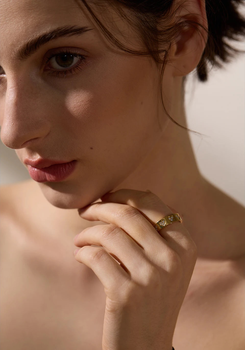 Cubic Zirconia Heart Ring