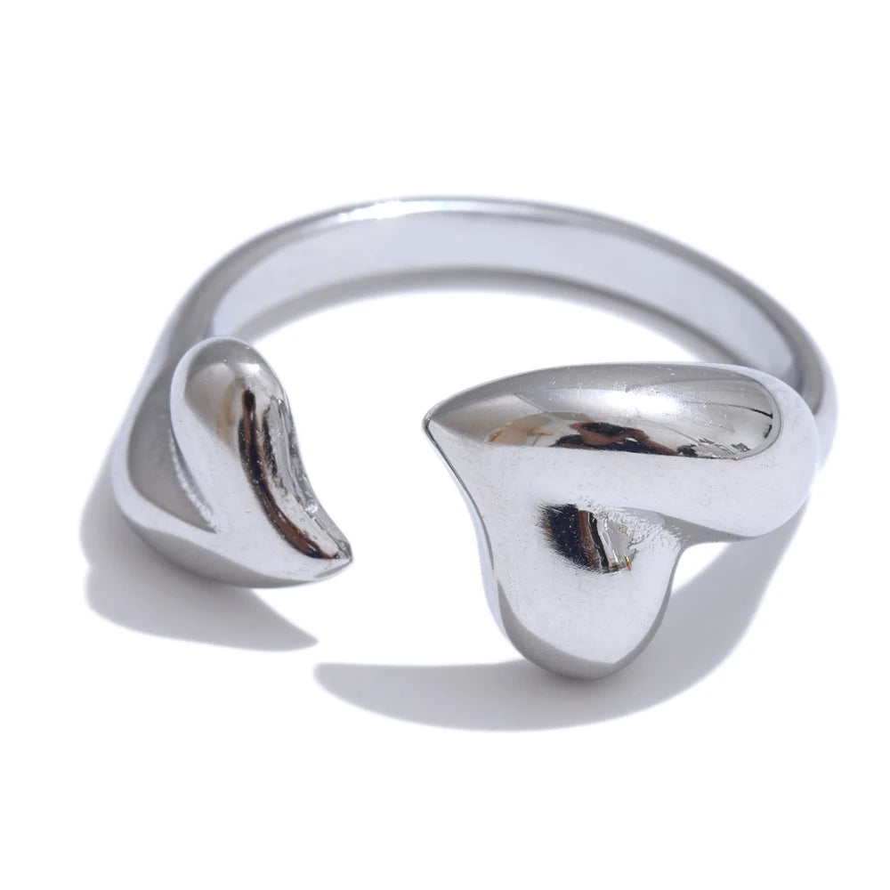 Minimalist Heart Adjustable Ring