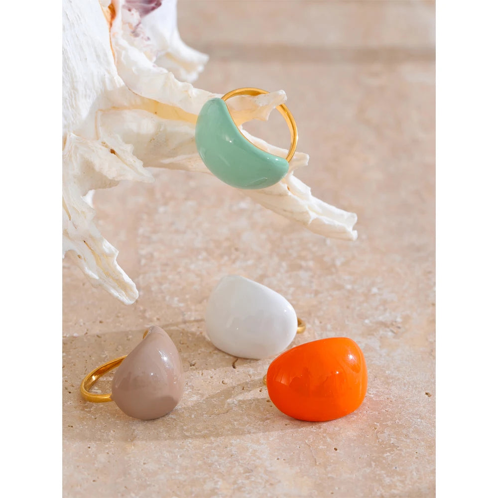 MultiColor Enamel Waterproof Ring