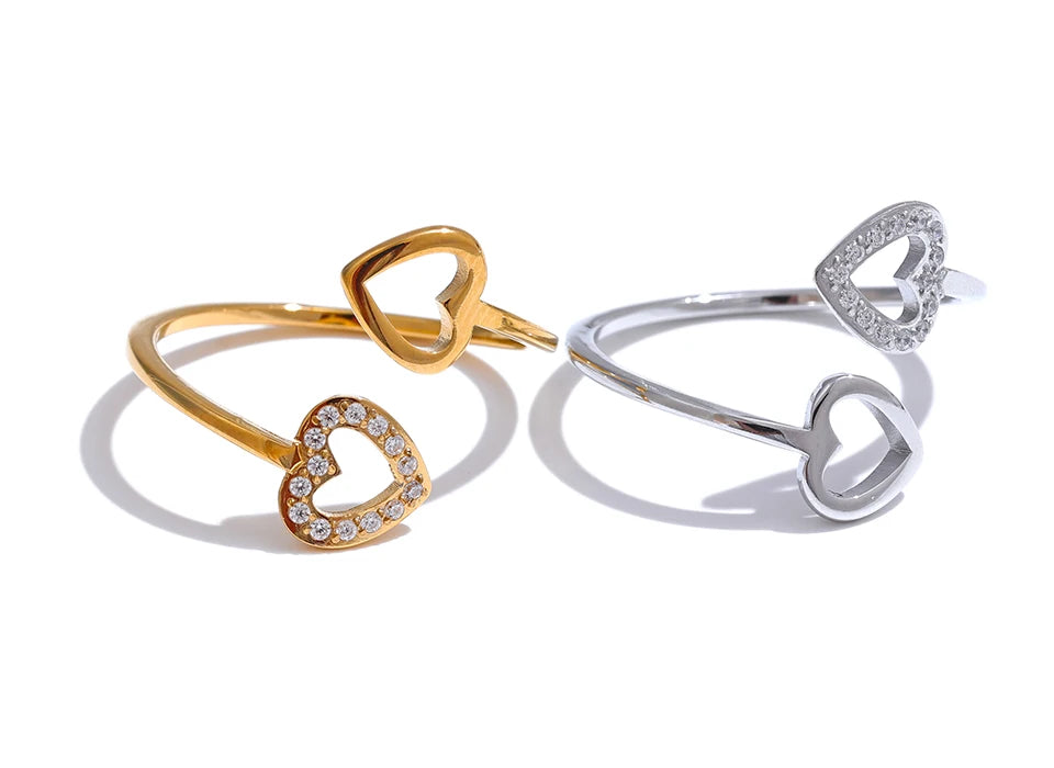Heart Hollow Adjustable Ring