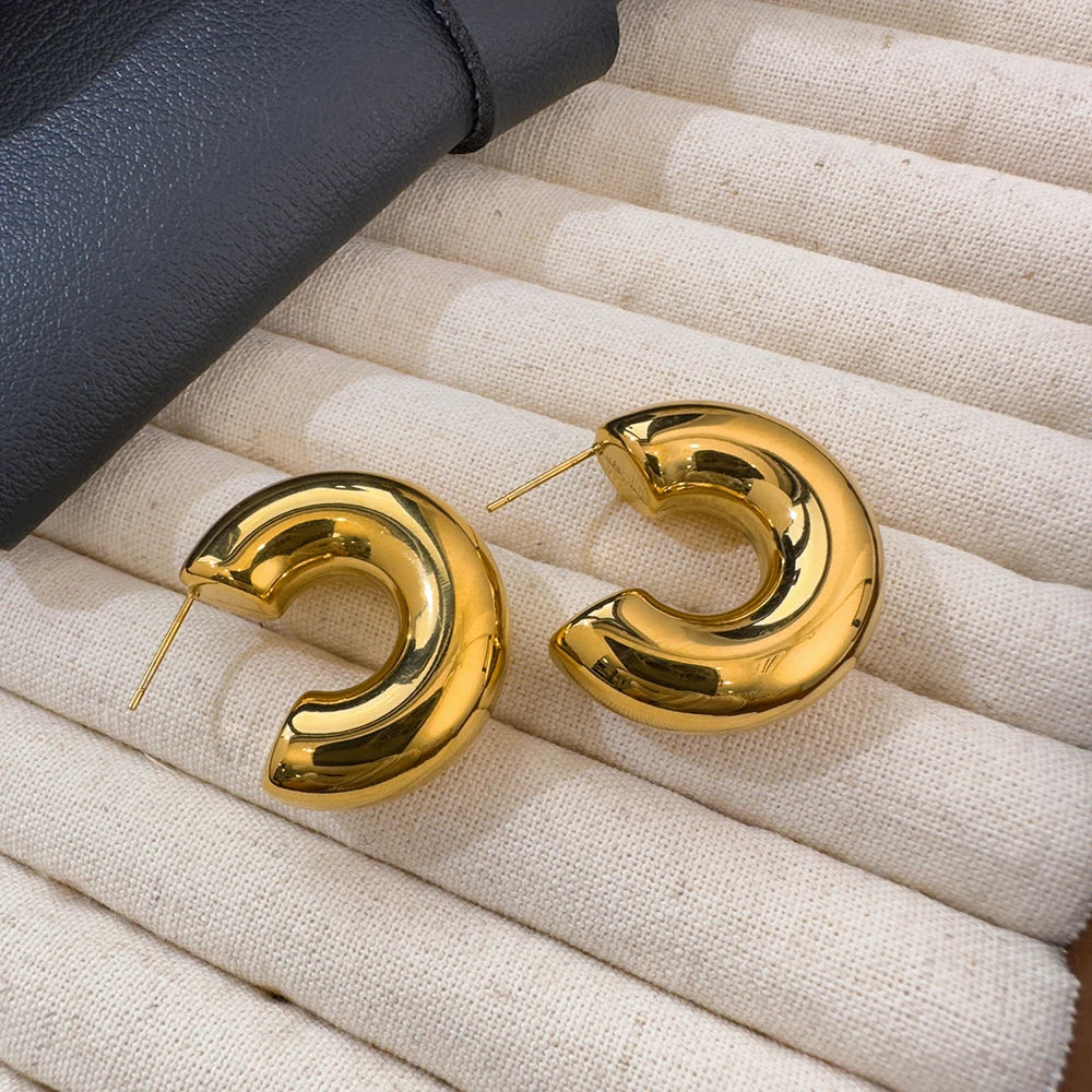 Vintage Hollow Hoop Earrings