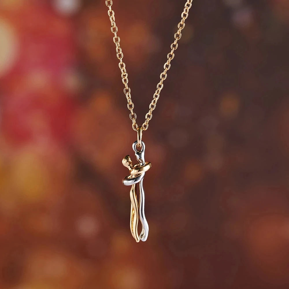 Hug Pendant Chain Necklace Jewelry