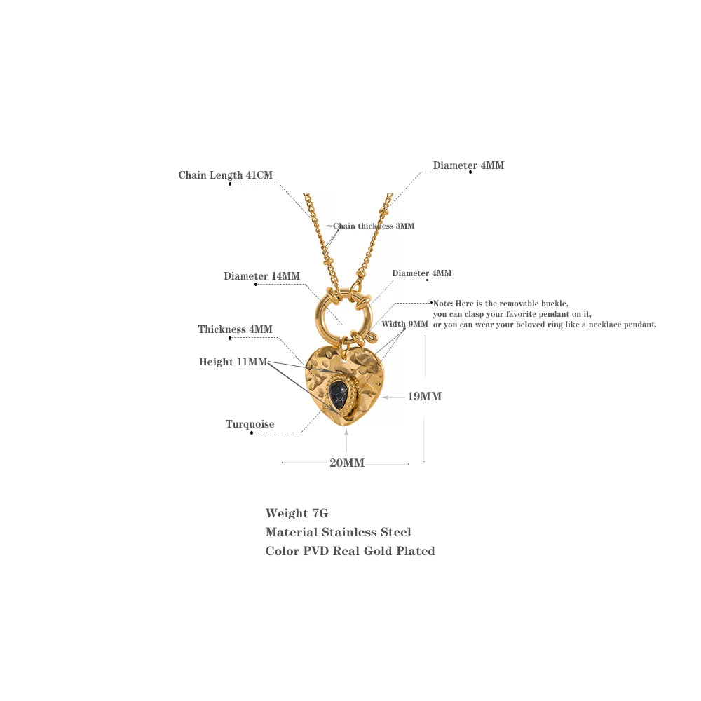 Charm Vintage Metal Heart Pendant