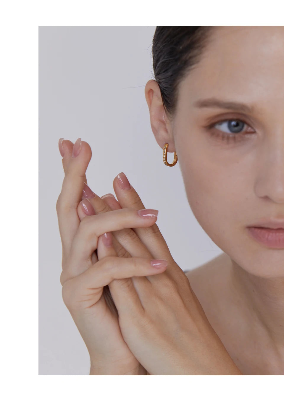 Cubic Zirconia Huggie Hoop Earrings