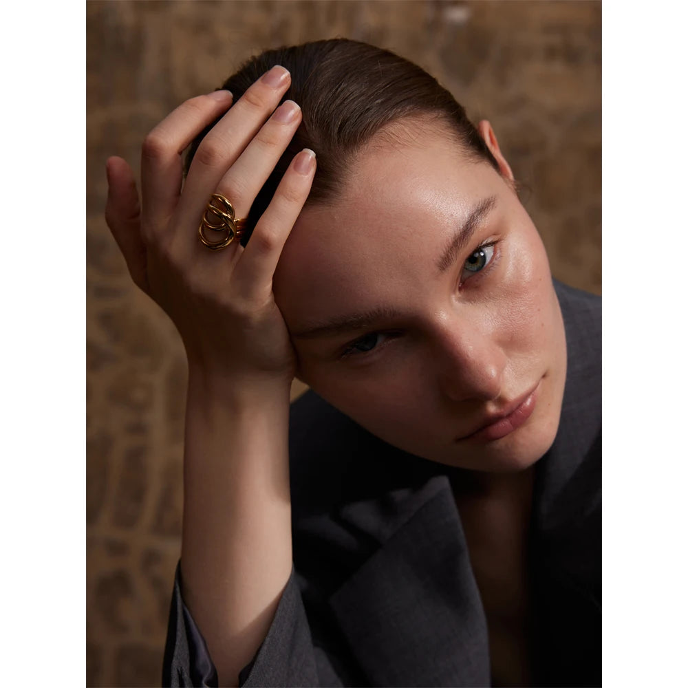 Unique Design Geometric Unusual Ring
