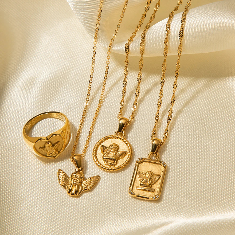 Angel Pendant Necklace Chain