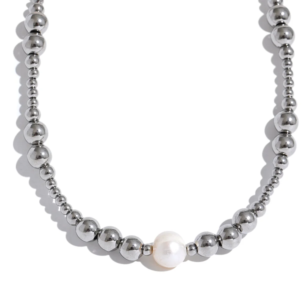 Waterproof Natural Pearl Beaded Necklace