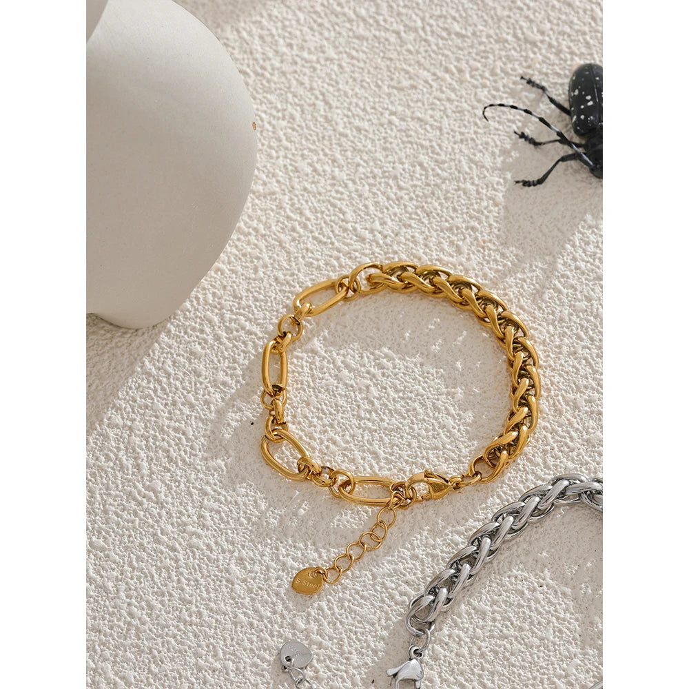 Metal Chain Statement Bracelet Bangle