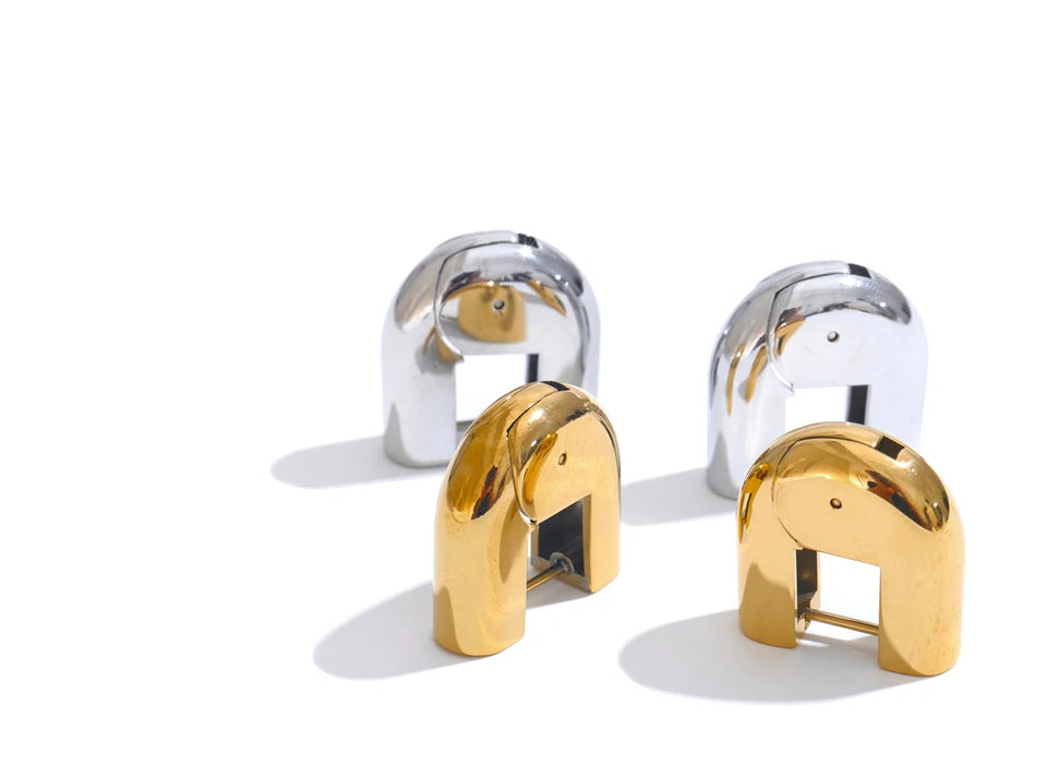 U-Shape Hollow Hoop Earrings