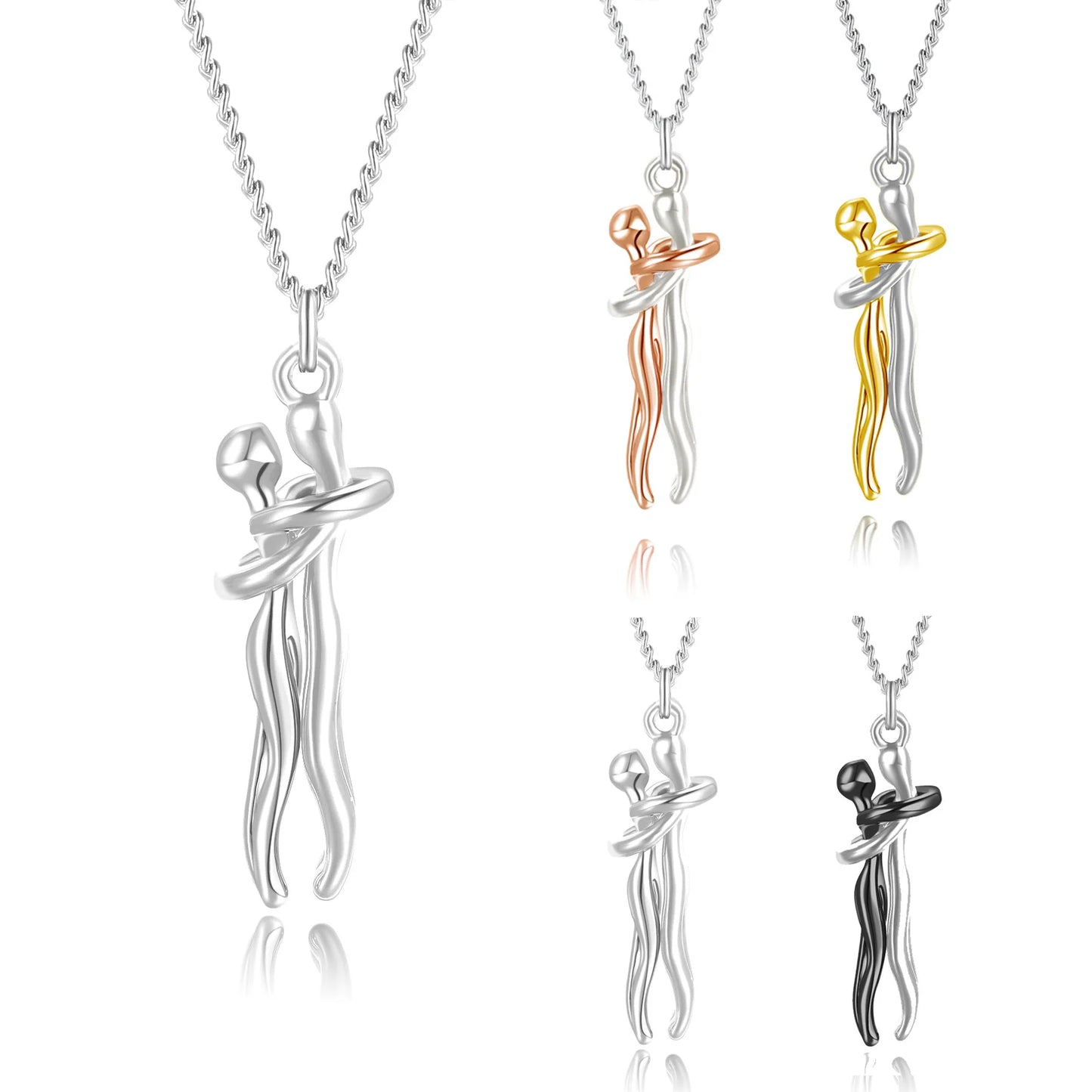 Hug Pendant Chain Necklace Jewelry