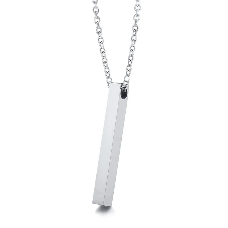 3D Vertical Bar Necklaces for Men