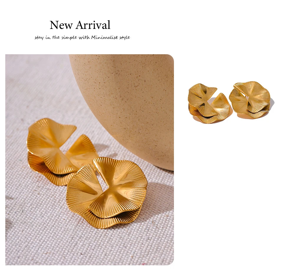 Flower Statement Stud Earrings