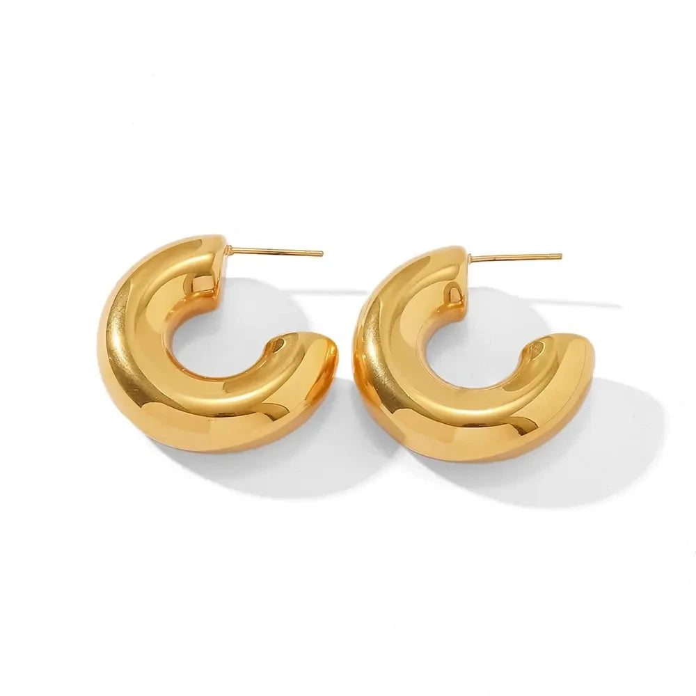 Geometric Statement Hollow Earrings
