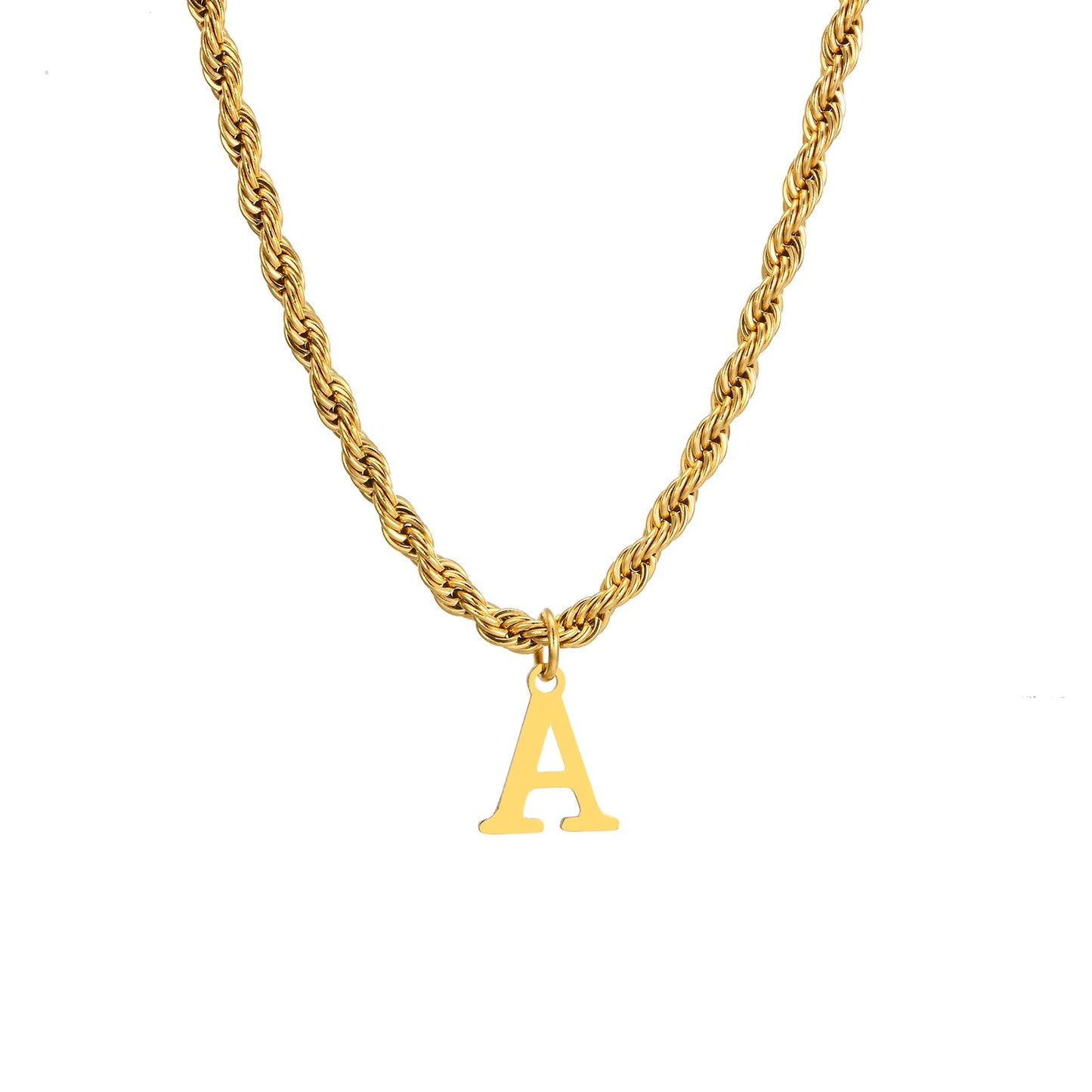 A-Z Initial Letter Necklace for Men