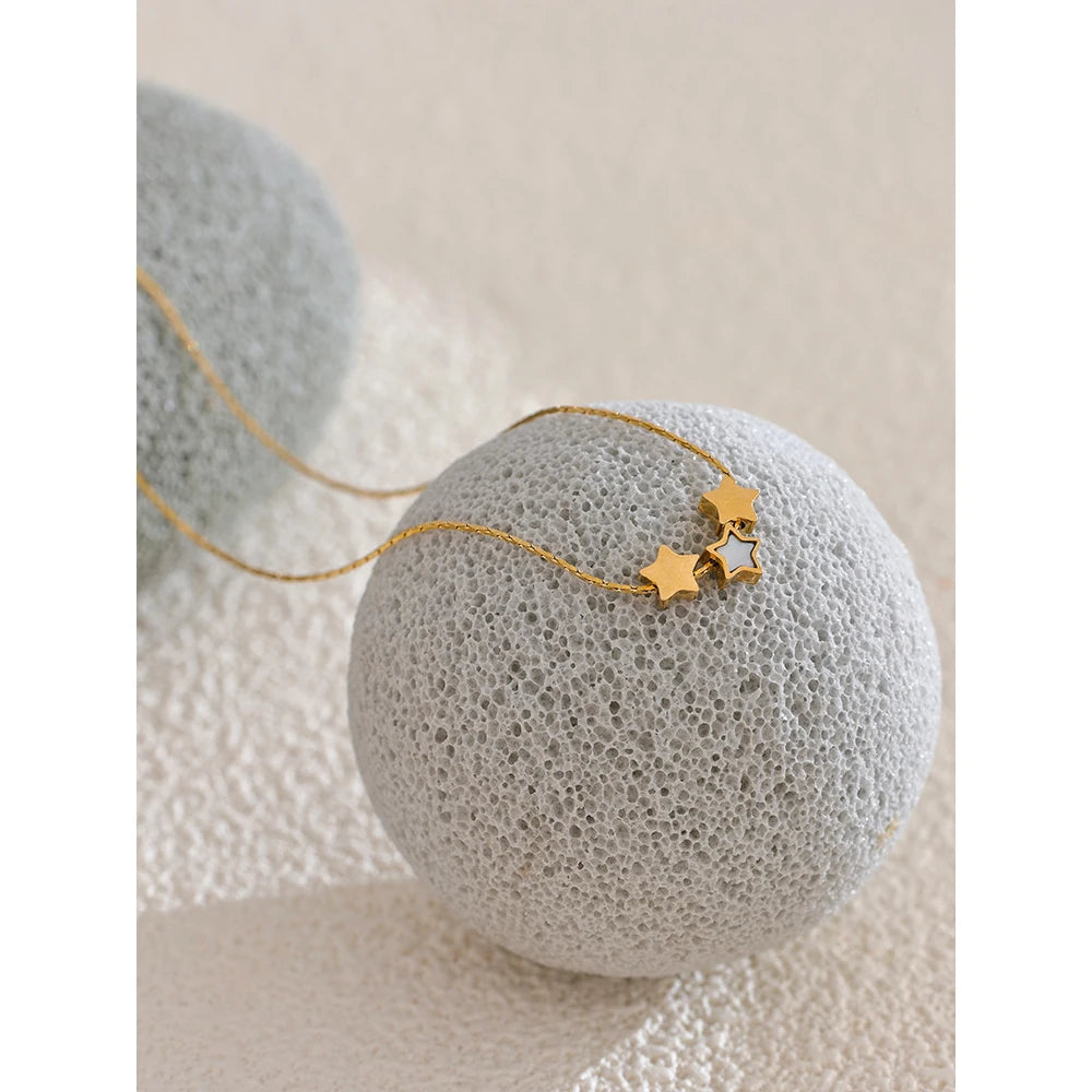 Star Double Side Pendant Necklace