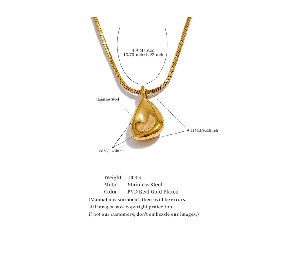Waterproof Geometric Pendants Necklace