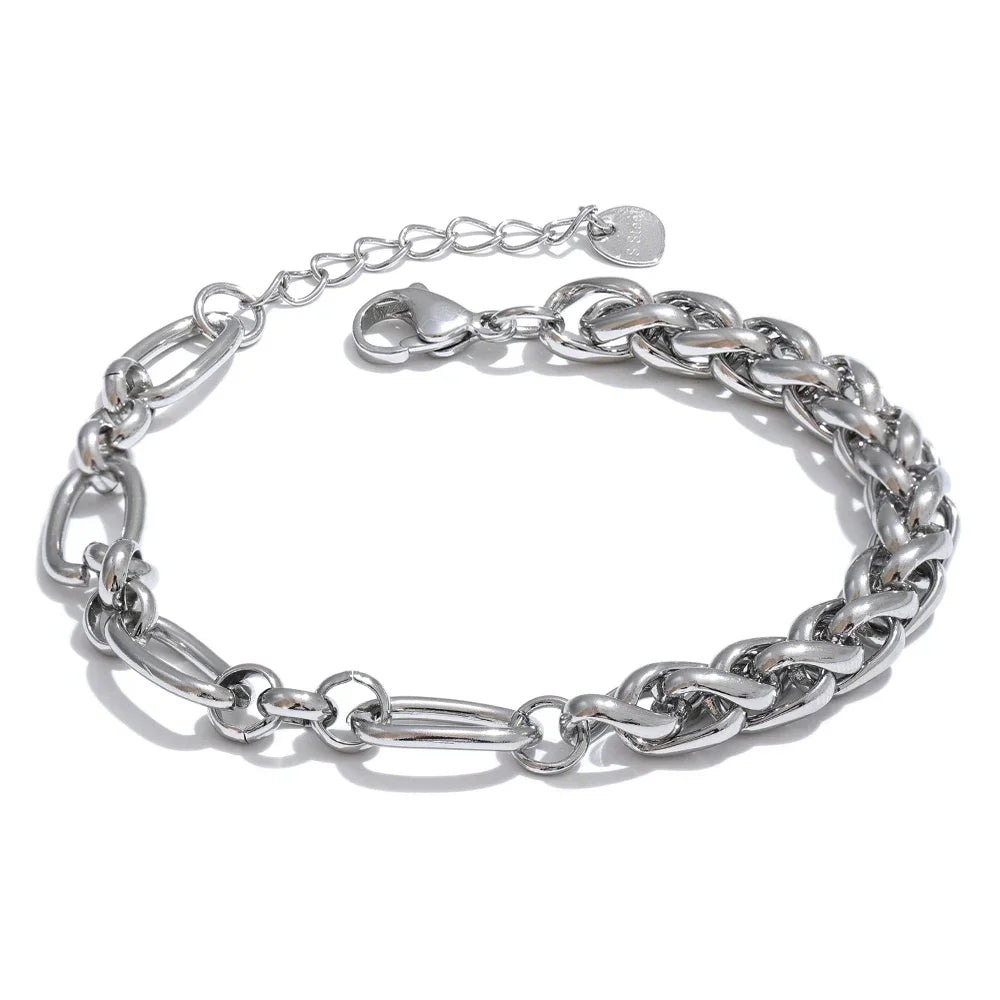316L Stainless Steel Chunky Chain Collar Necklace