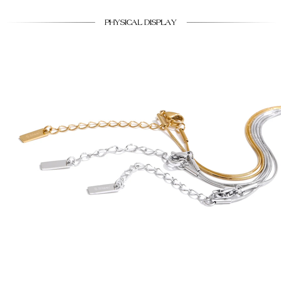 Double Round Pendant Fashion Necklace