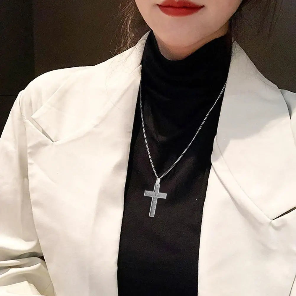 Christian Bible Cross Chain Necklace
