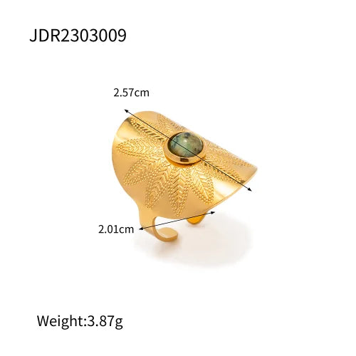 Waterproof Flower Adjustable Opening Rings