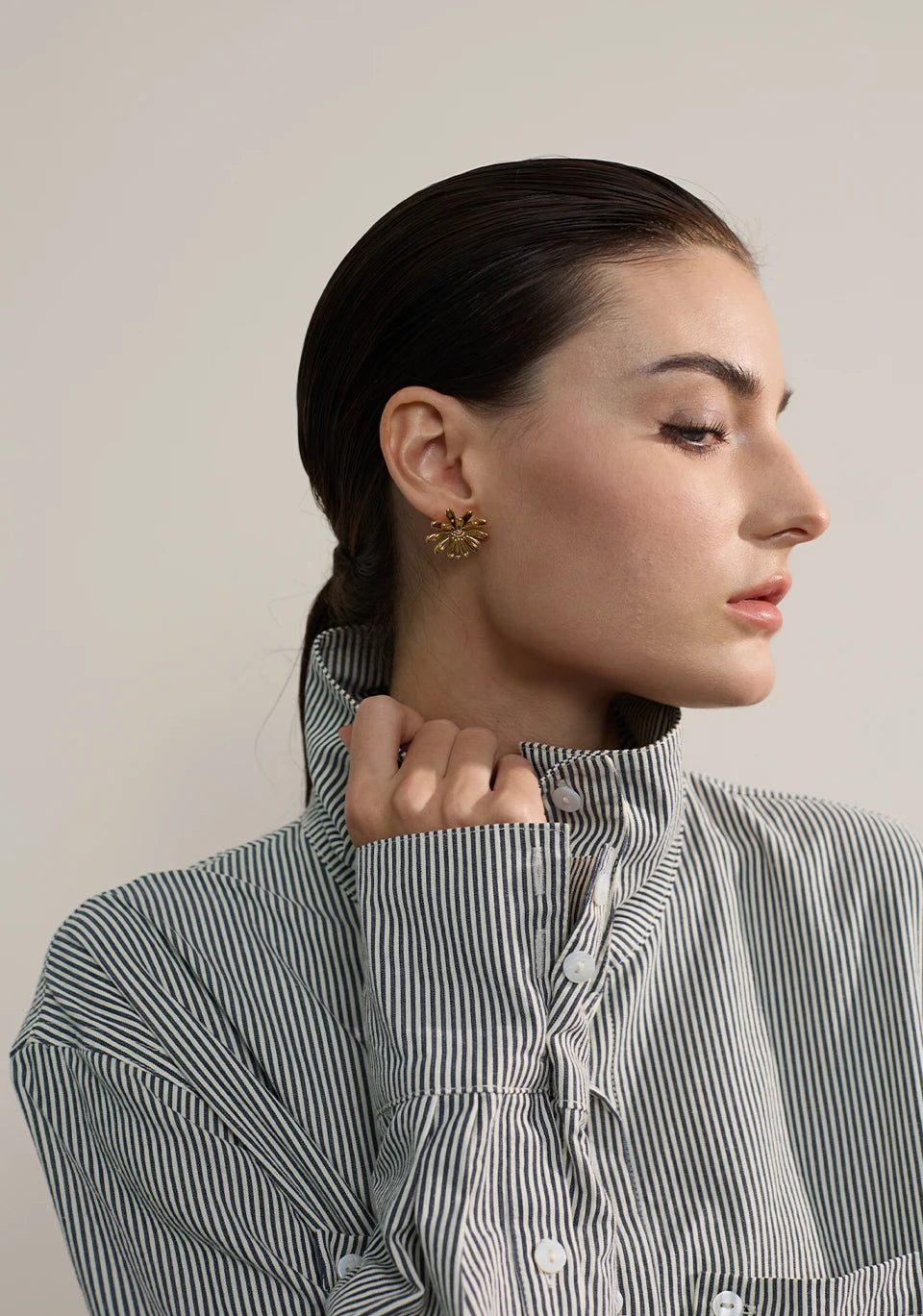 Chrysanthemum Flower Stud Earrings