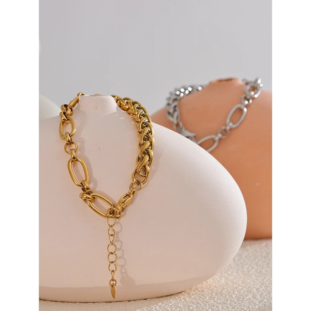 Metal Chain Statement Bracelet Bangle