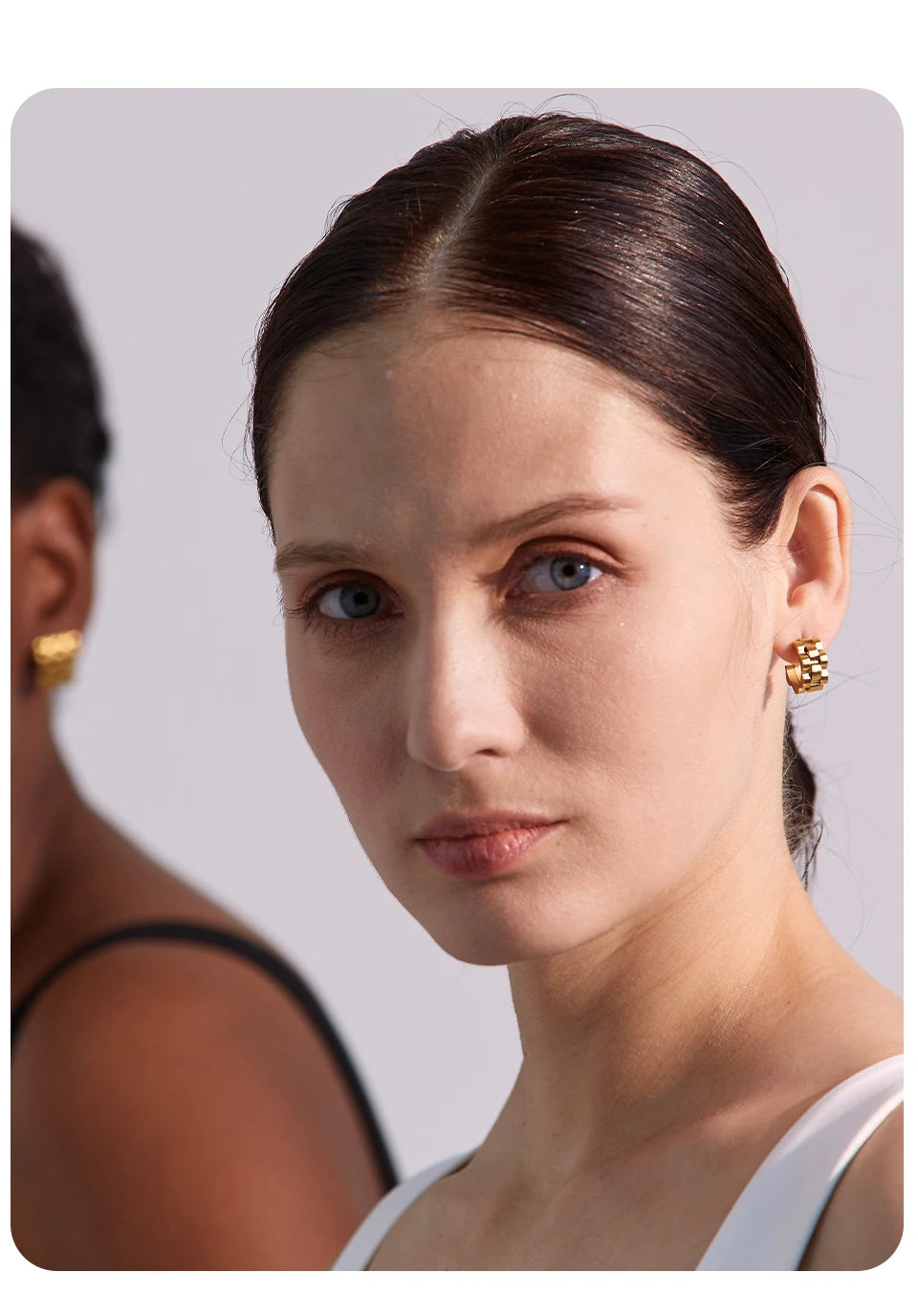 Geometric Texture Hoop Earrings