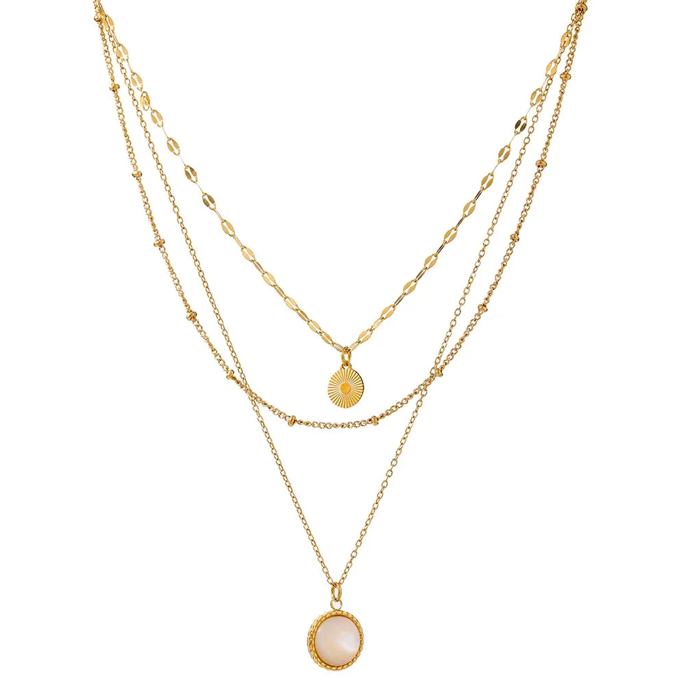 Bohemian Round Pendant Necklace