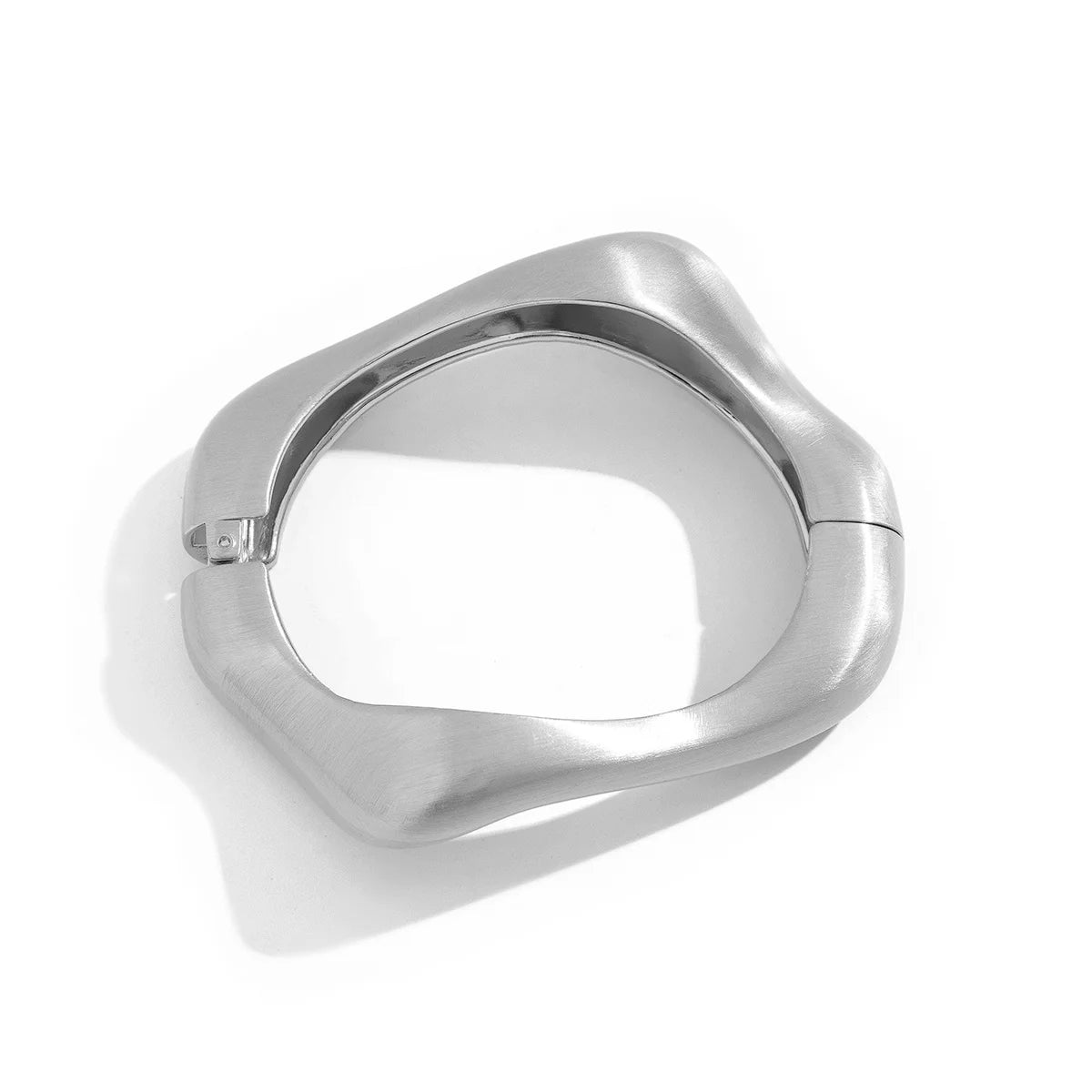 Chunky Matte Gold Irregular Wide Cuff Bangle