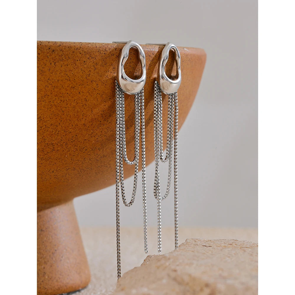 Tassel Chain Drop Dangle Earrings