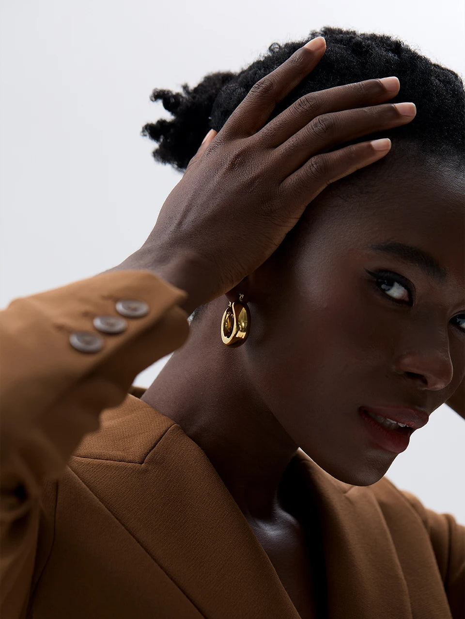 High-Quality Stainless Steel Chunky Hoop Earrings