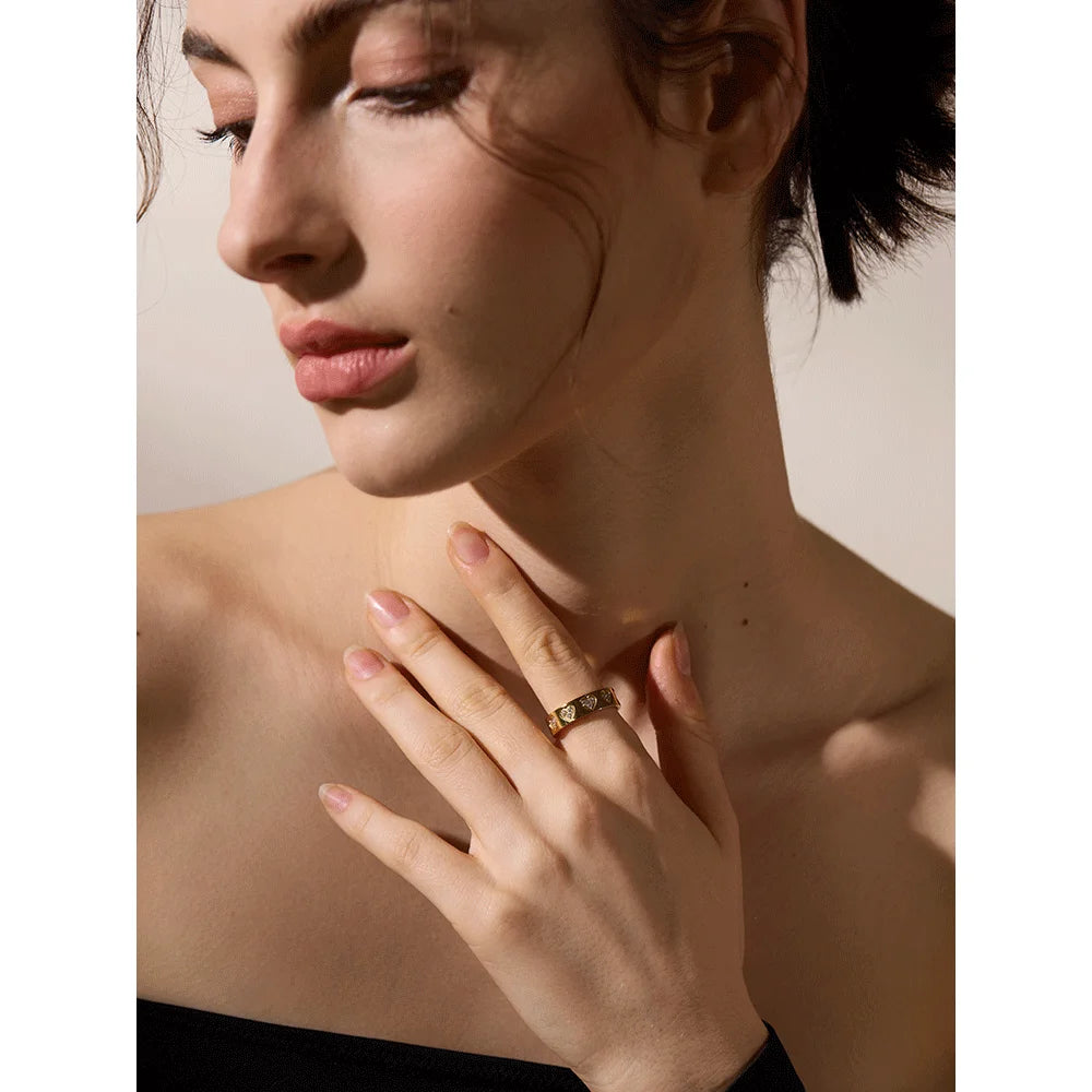 Cubic Zirconia Heart Ring