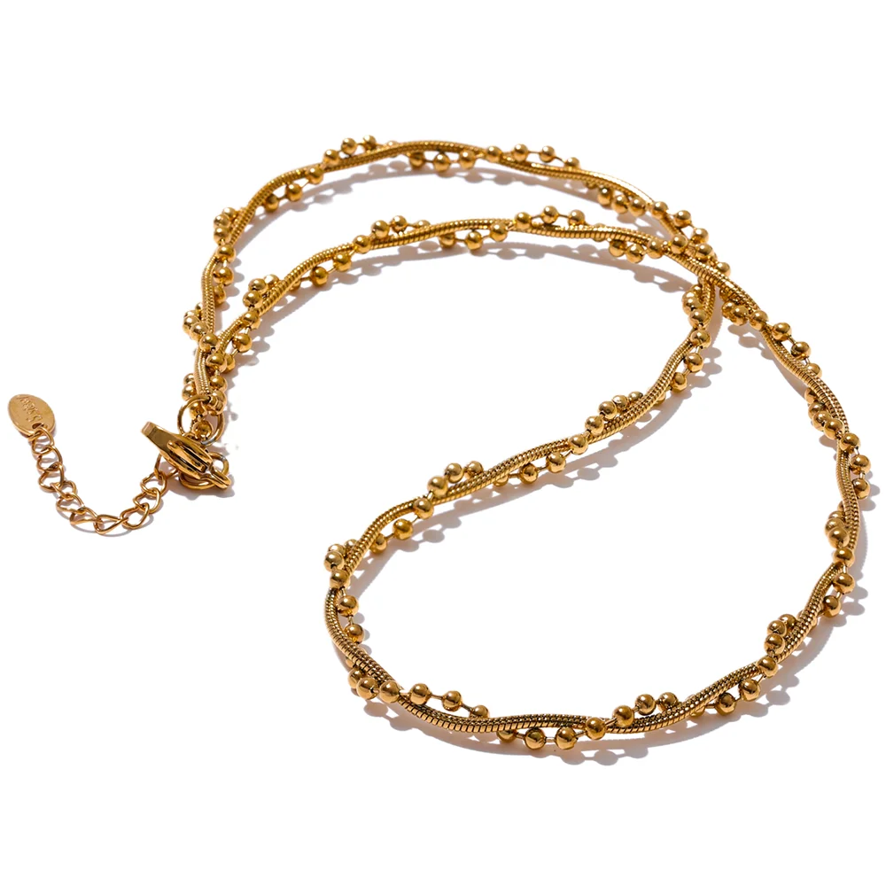 Handmade Twisted Chain Collar Necklace