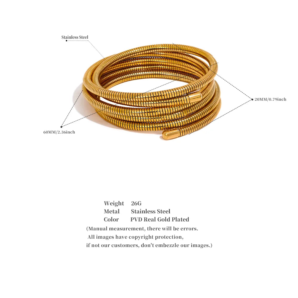 Stackable Multi-Layer Wrap Arm Bracelet Bangle