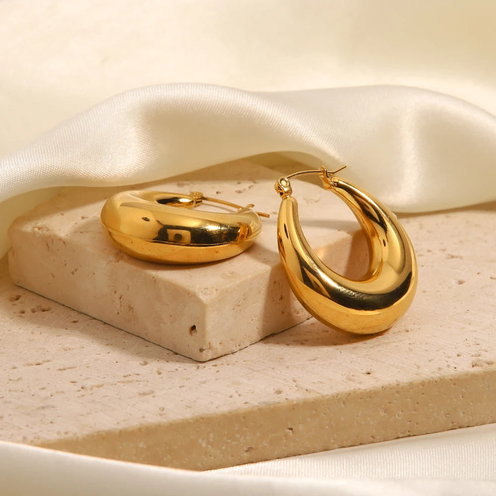 Vintage Hollow Hoop Earrings