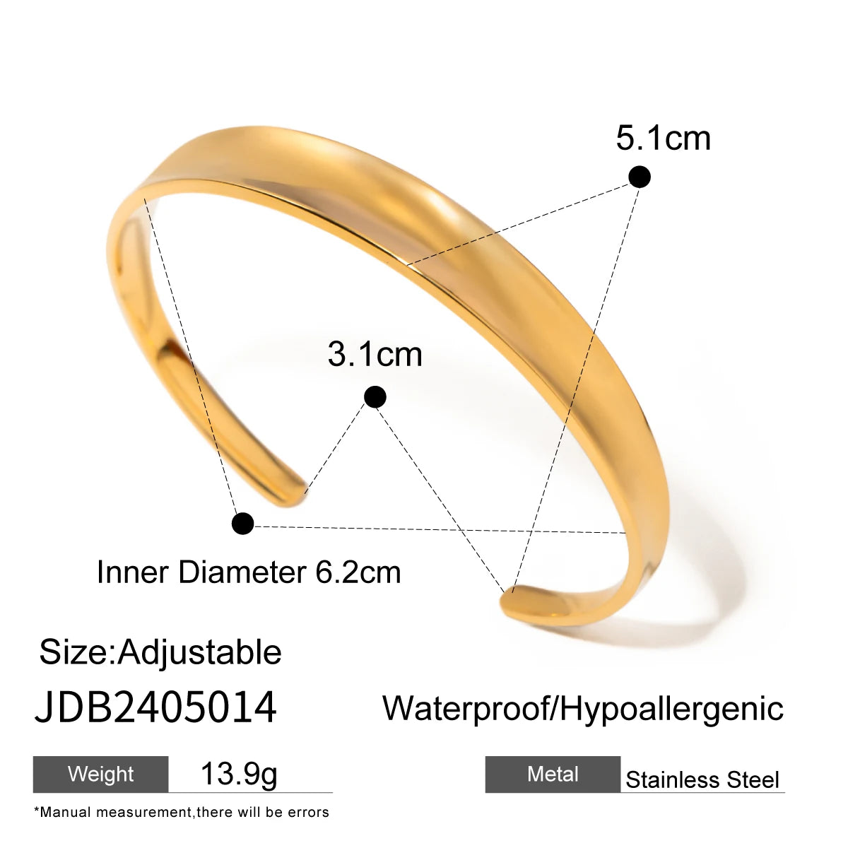 Wide Cuff Bracelet Bangle Jewelry